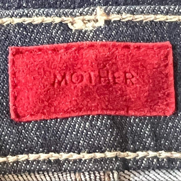 Mother Denim Insider Crop Step Fray Speed Racer Stripes Red 25 Jeans - Picture 14 of 14